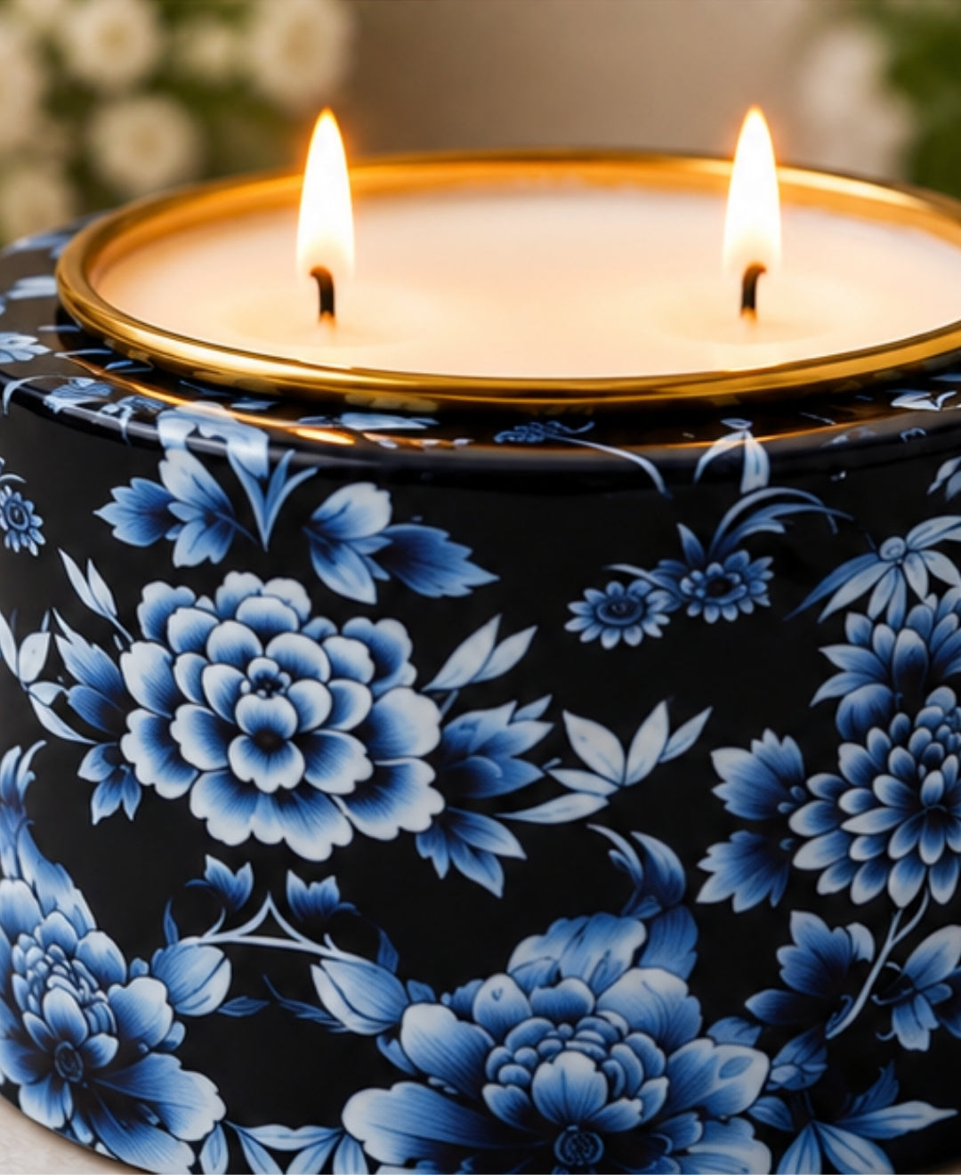 Royal Blue Aviary and Imperial Midnight Blossom Premium Gift Candle Set