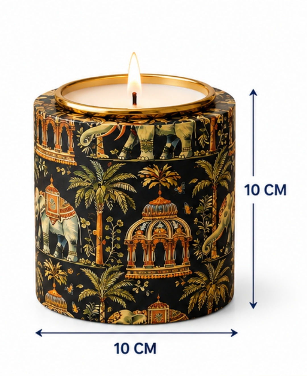 Regal Elephant Darbar Drum Premium Gift Candle