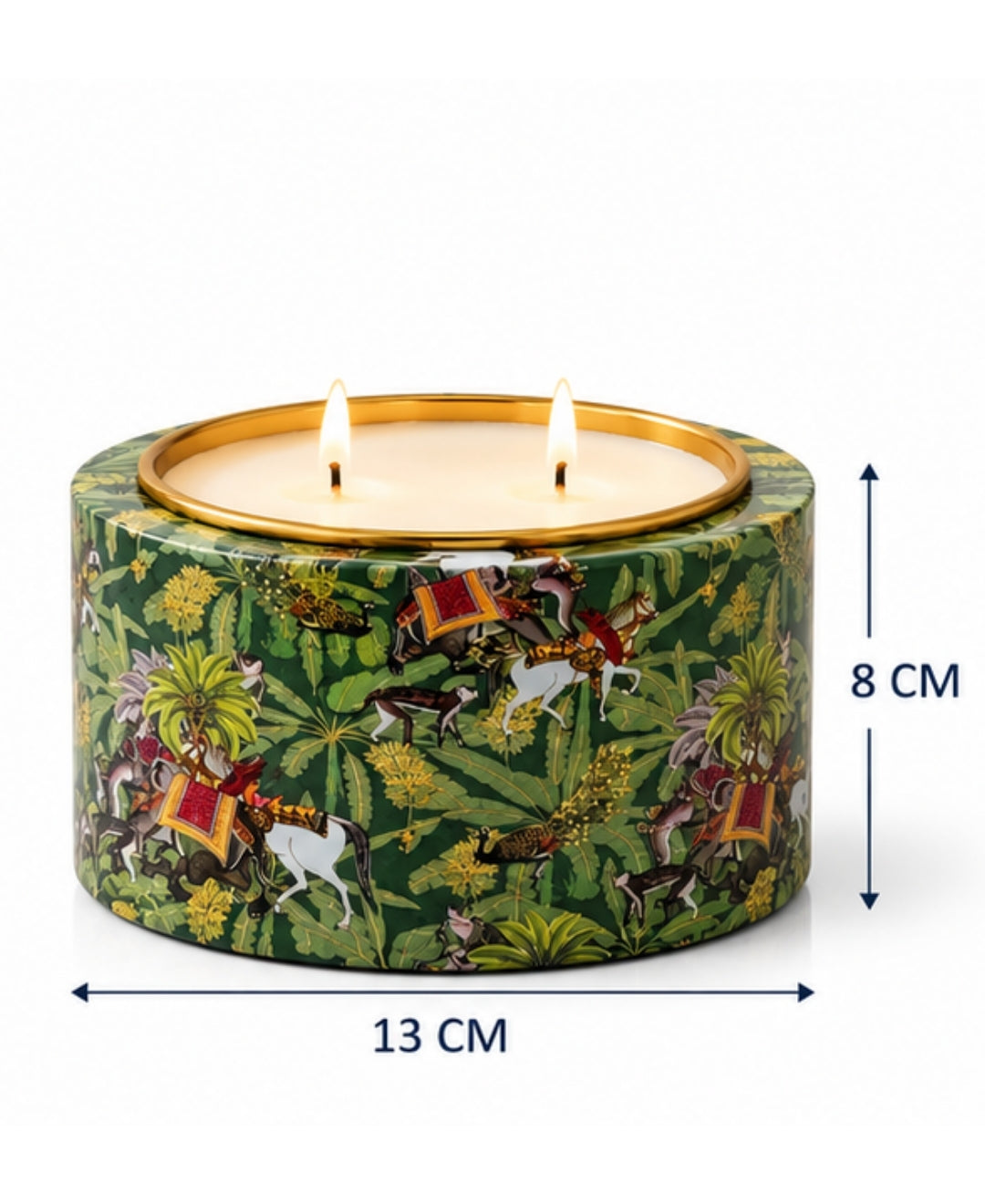 Royal Jungle Safari 2-Wick Drum Premium Gift Candle