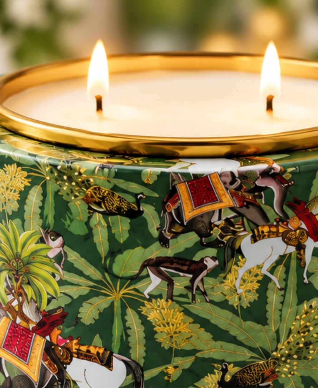 Royal Jungle Safari 2-Wick Drum Premium Gift Candle