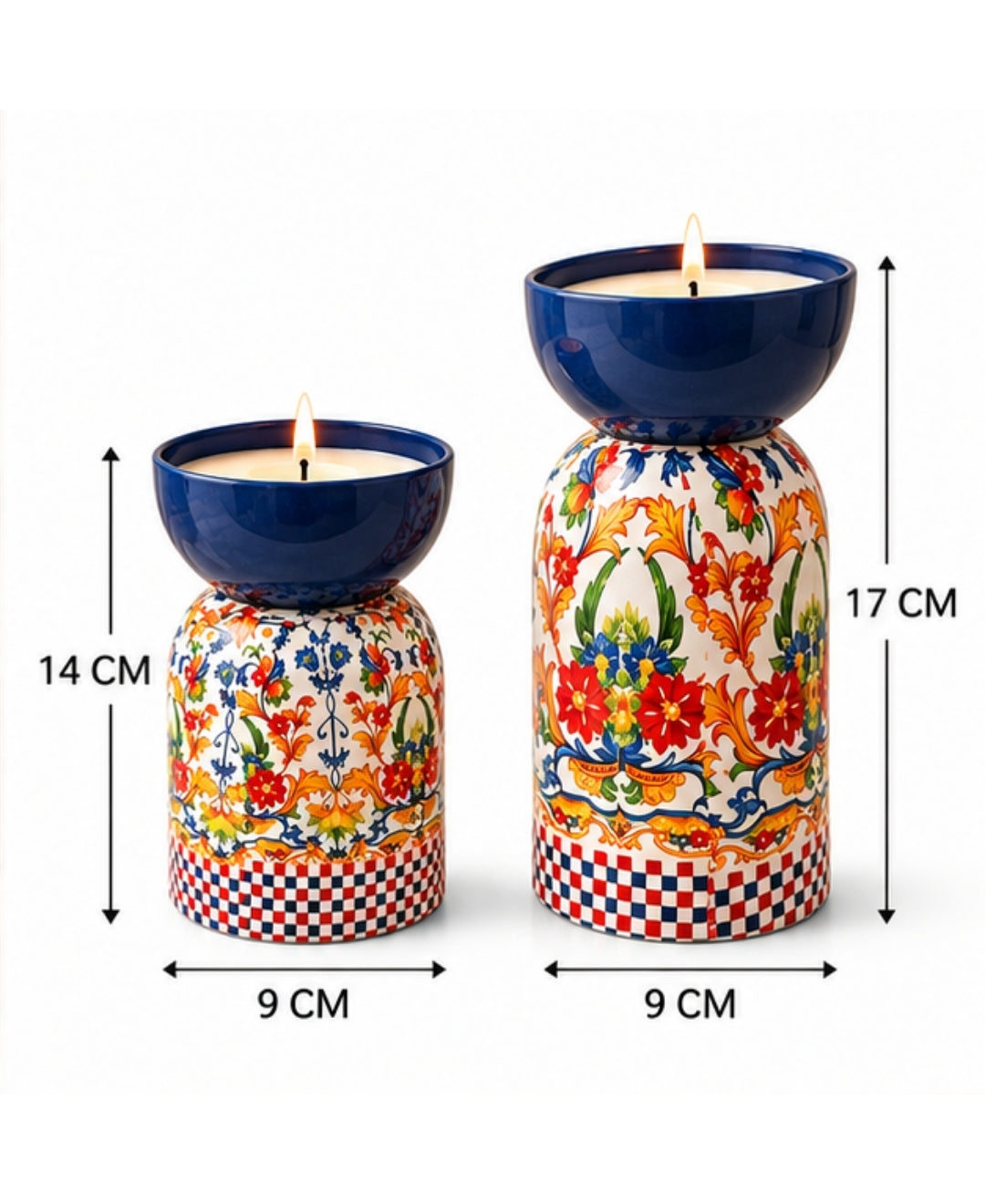 Imperial Mediterranean Hourglass Premium Gift Candle – Set of 2