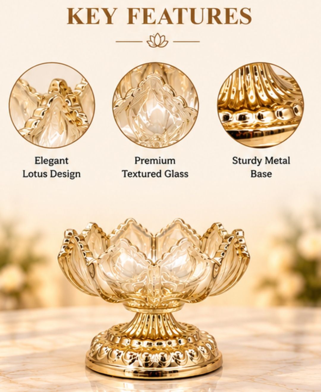Royal Blossom Decorative Bowl