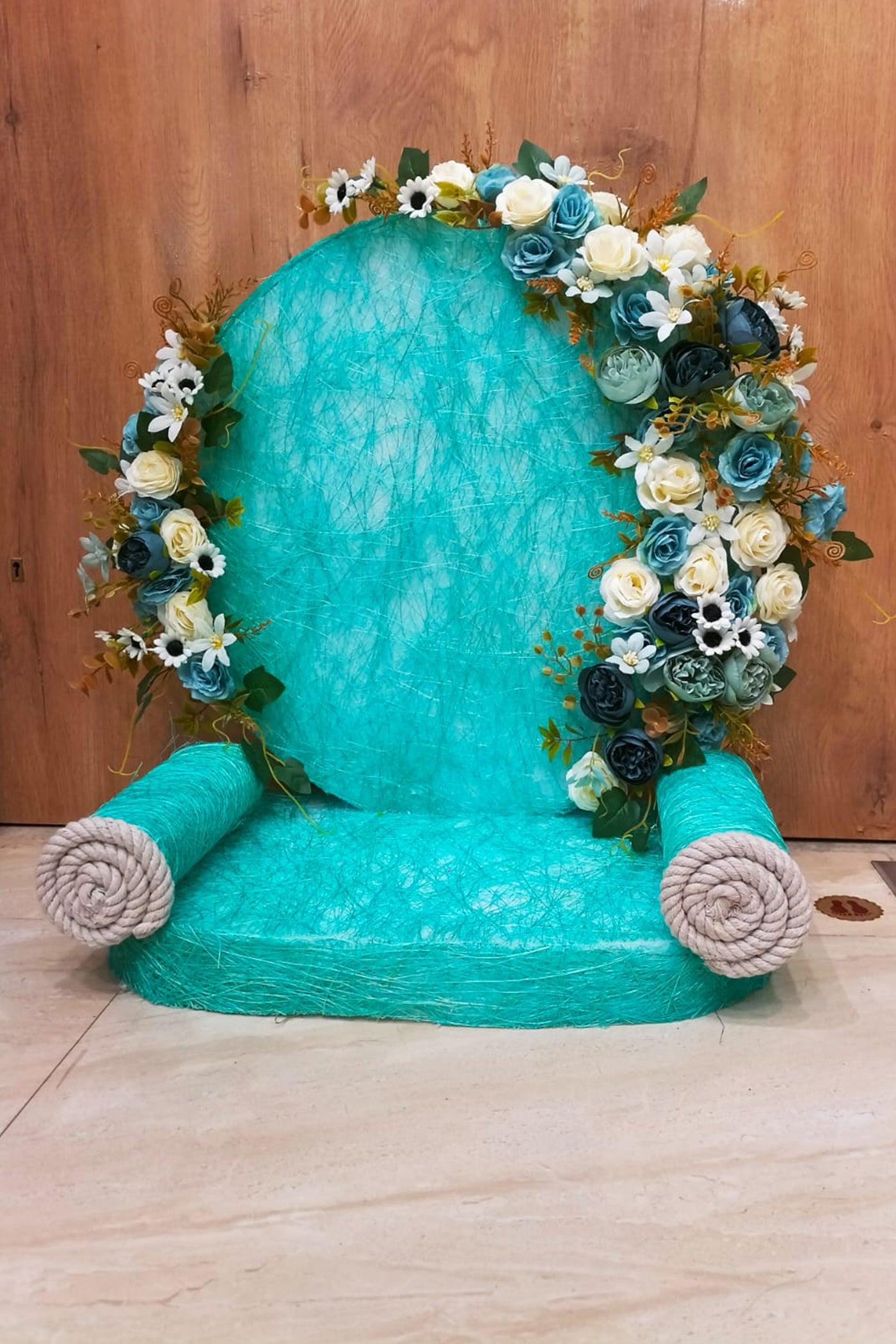 Artificial Flower Ganpati Decoration At Home
