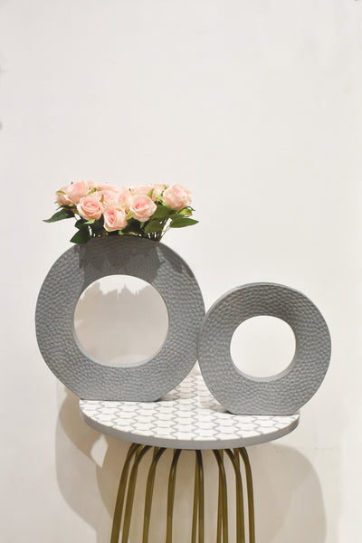 Round Ceramic Vases, Donut Vase for home Decor Nordic decor vase-Small