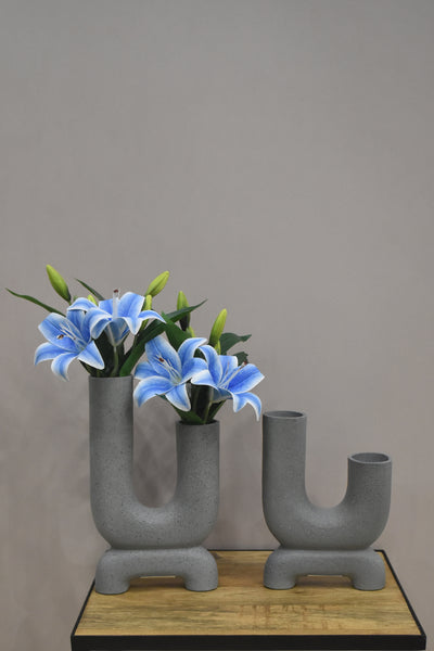 U Shaped Ceramic Flower vase for your Home or Office Decor-Small