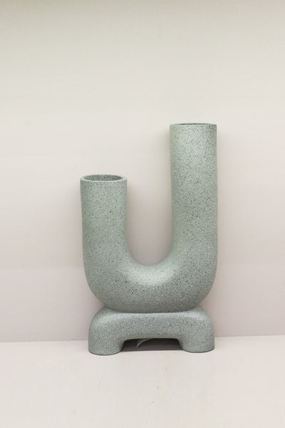 U Shaped Ceramic Flower vase for your Home or Office Decor-Large