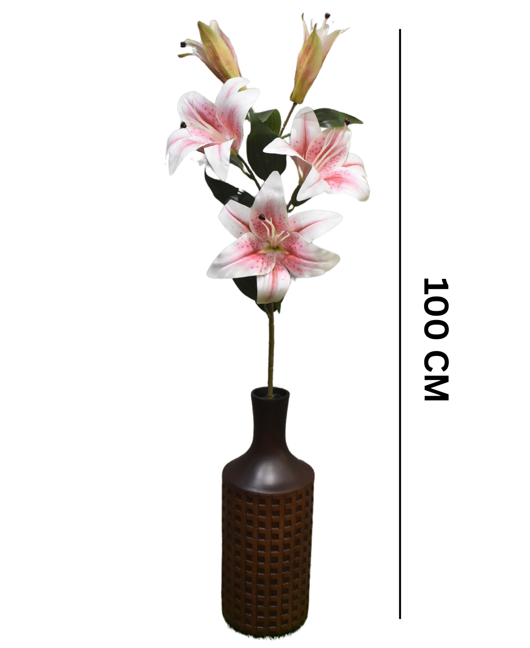 Luxelily Duo Premium Fabric Lily Flower Stick (Pack Of 2)