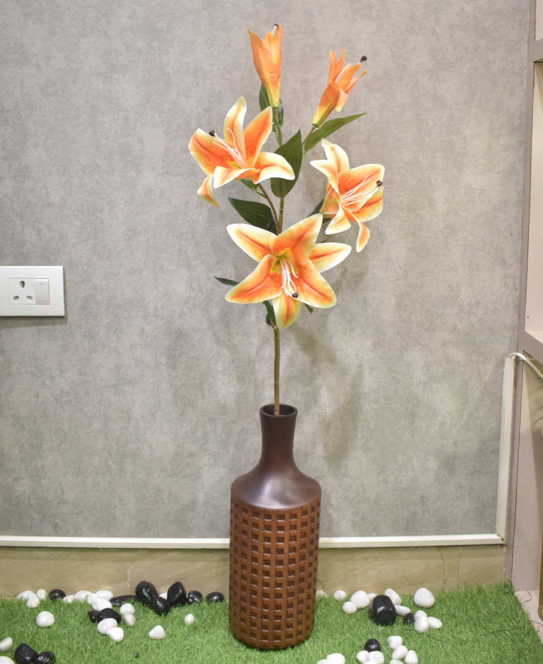 Luxelily Duo Premium Fabric Lily Flower Stick (Pack Of 2)