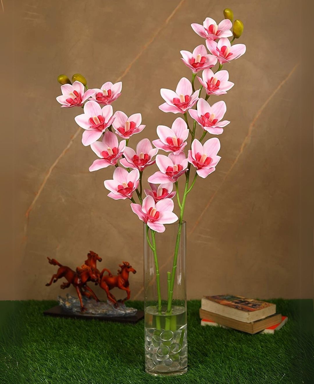 Orchid Grace Artificial Cymbidium Orchid Stem (Pack Of 4)