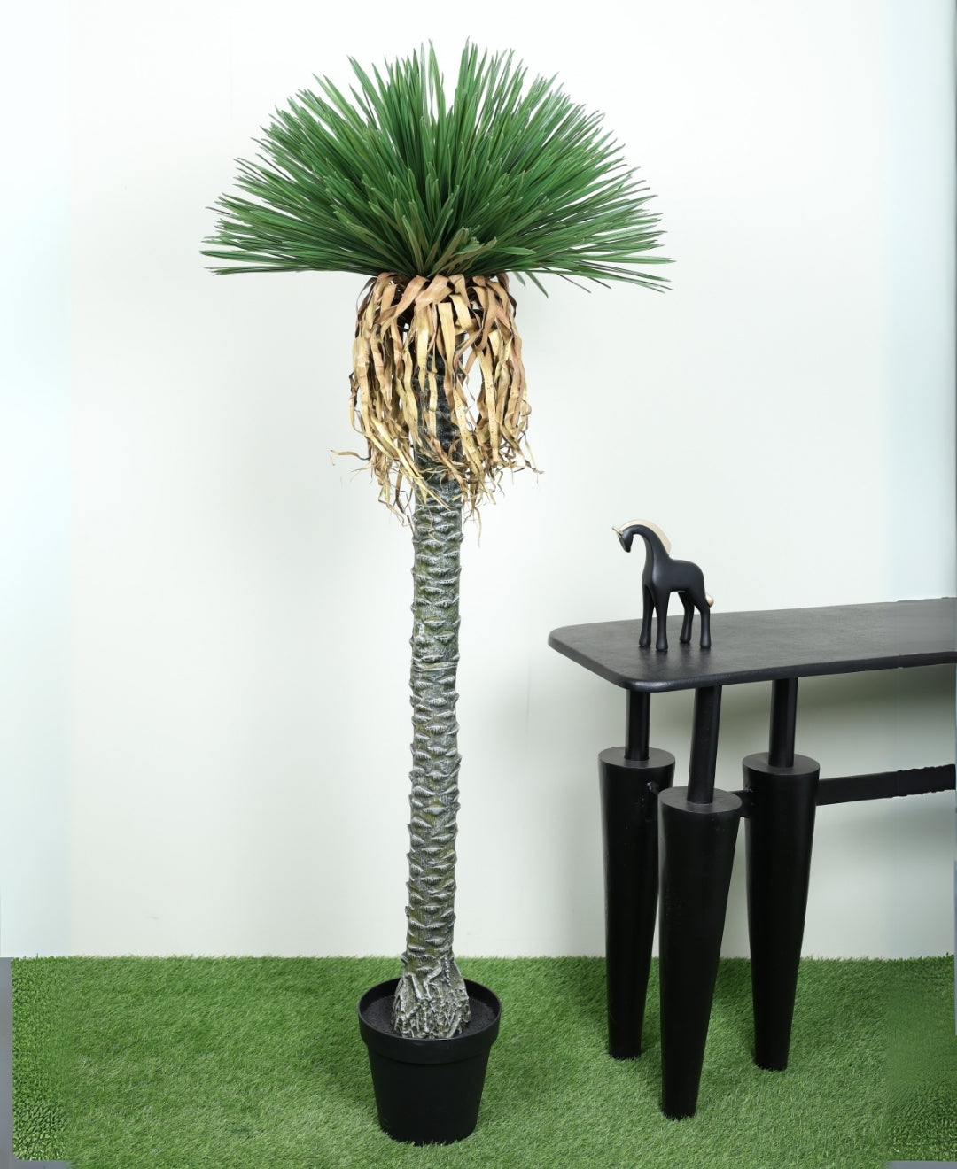 Artificial Desert Whisper Palm Hanging Spanish Moss With Pot (Tall)