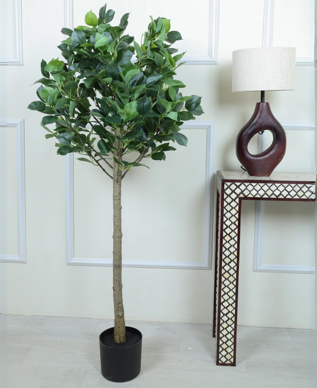 Blush Bloom Faux Camellia Plant With Pot (Tall)