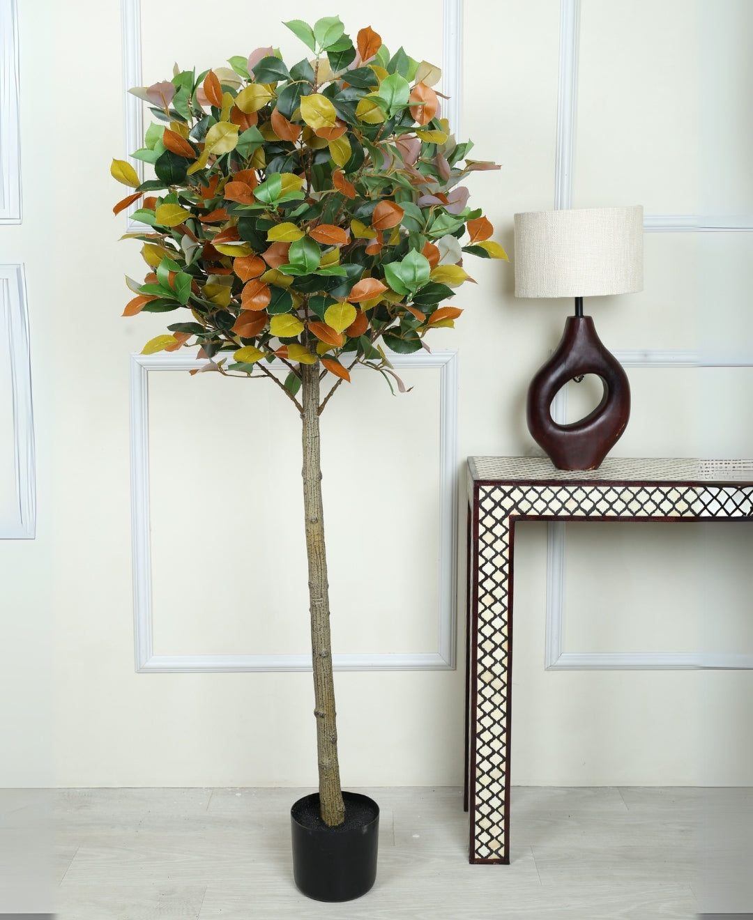 Blush Bloom Faux Camellia Plant With Pot (Multicolour Grande)