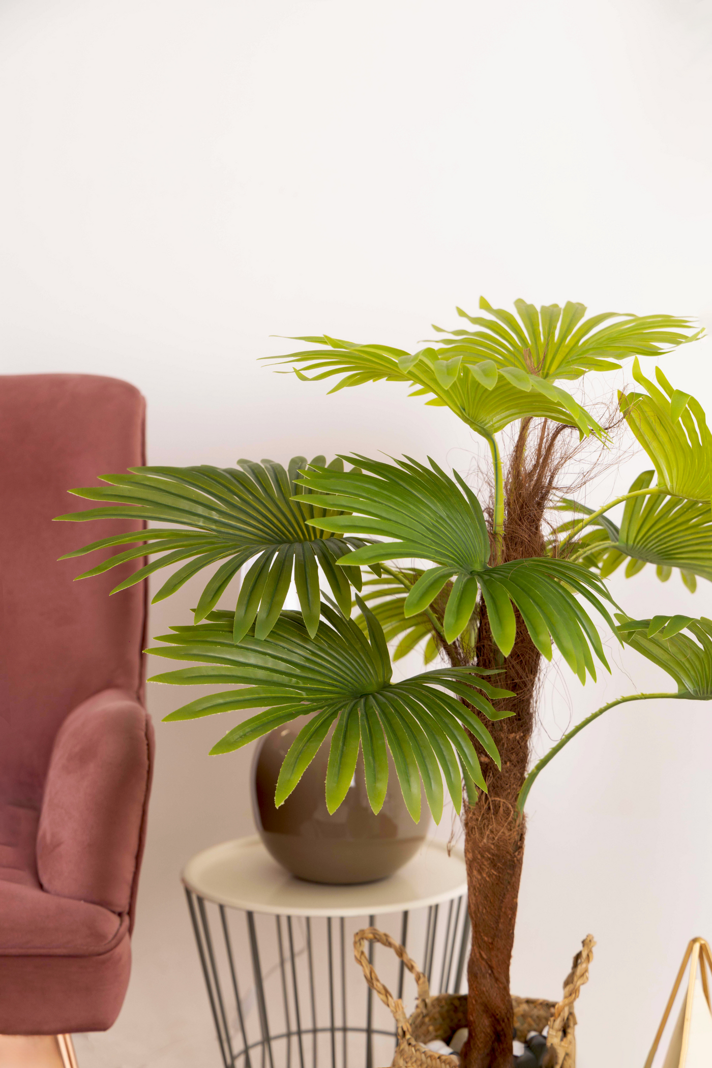 PolliNation Artificial Raffix Palm Plant - Infuse Your Space with Tropical Serenity-3FT