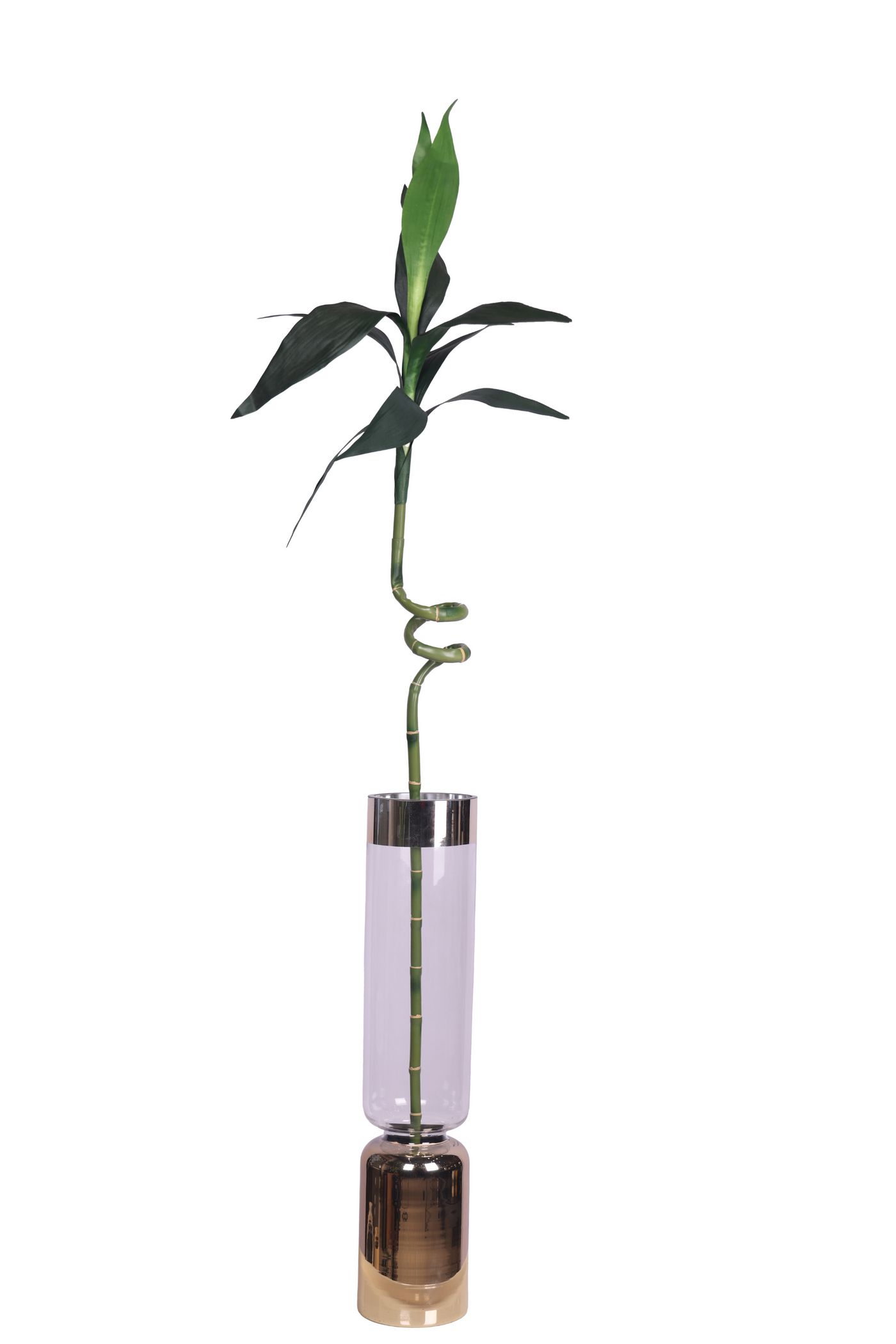 PolliNation Artificial Spiral Bamboo Plant - Elegance & Serenity To Any Space- 4FT