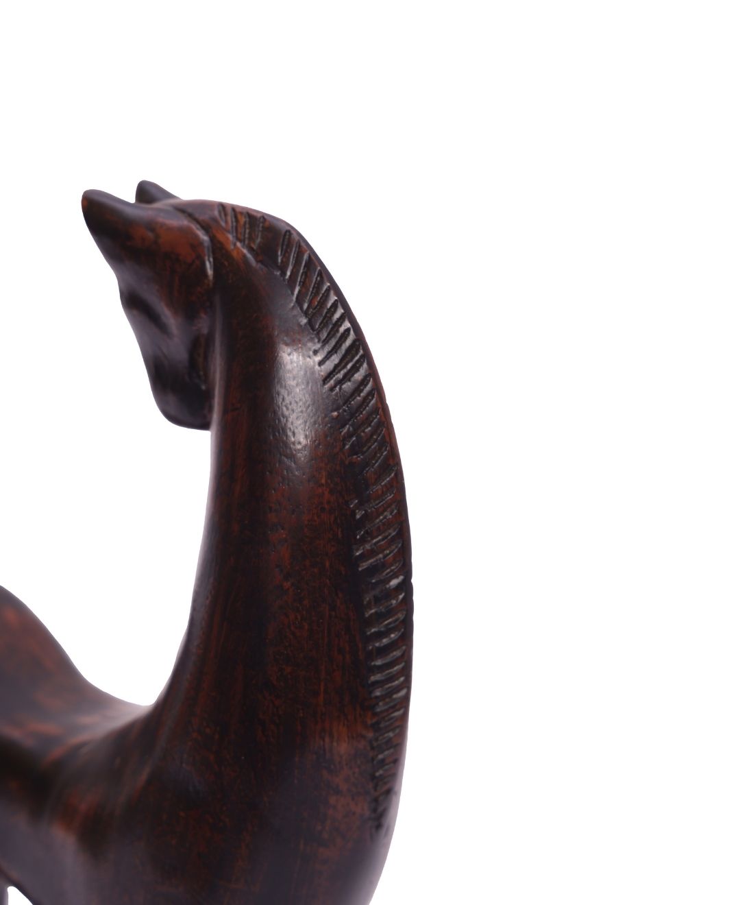 Backward-Gazing Horse Resin Artifact