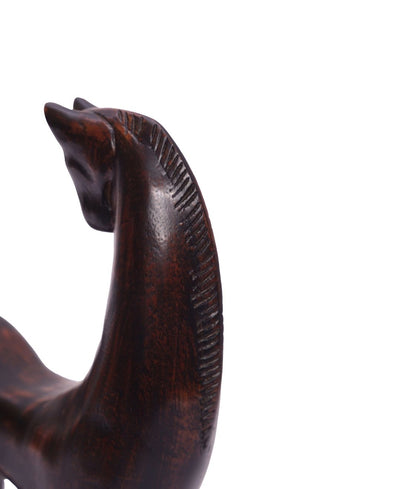 Backward-Gazing Horse Resin Artifact