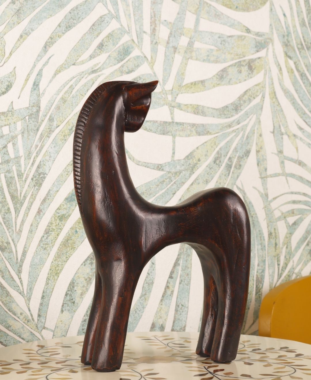 Backward-Gazing Horse Resin Artifact