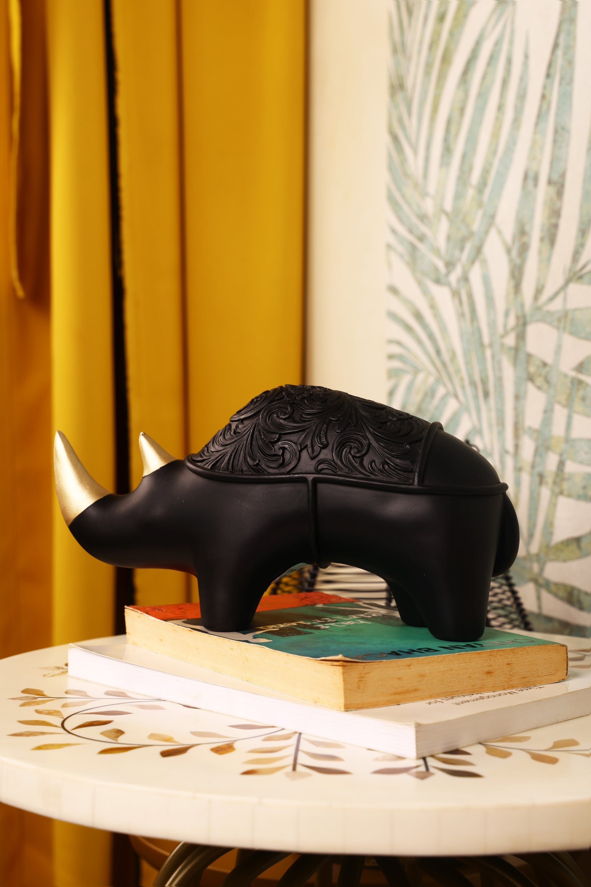 Rhino sculpture statue for your Home or Office Decor-Black