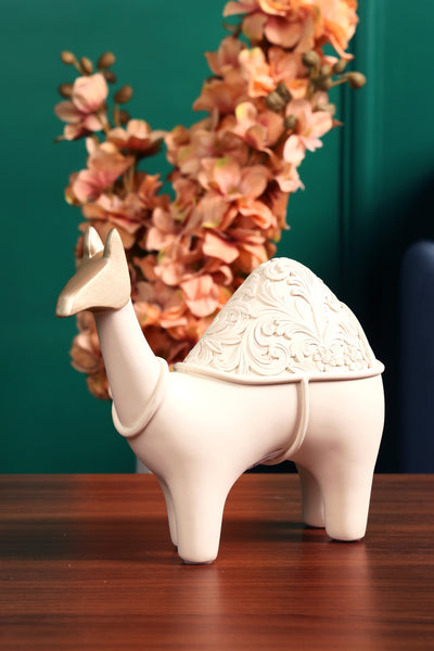 Camel Statue for your Home or Office Decor-White