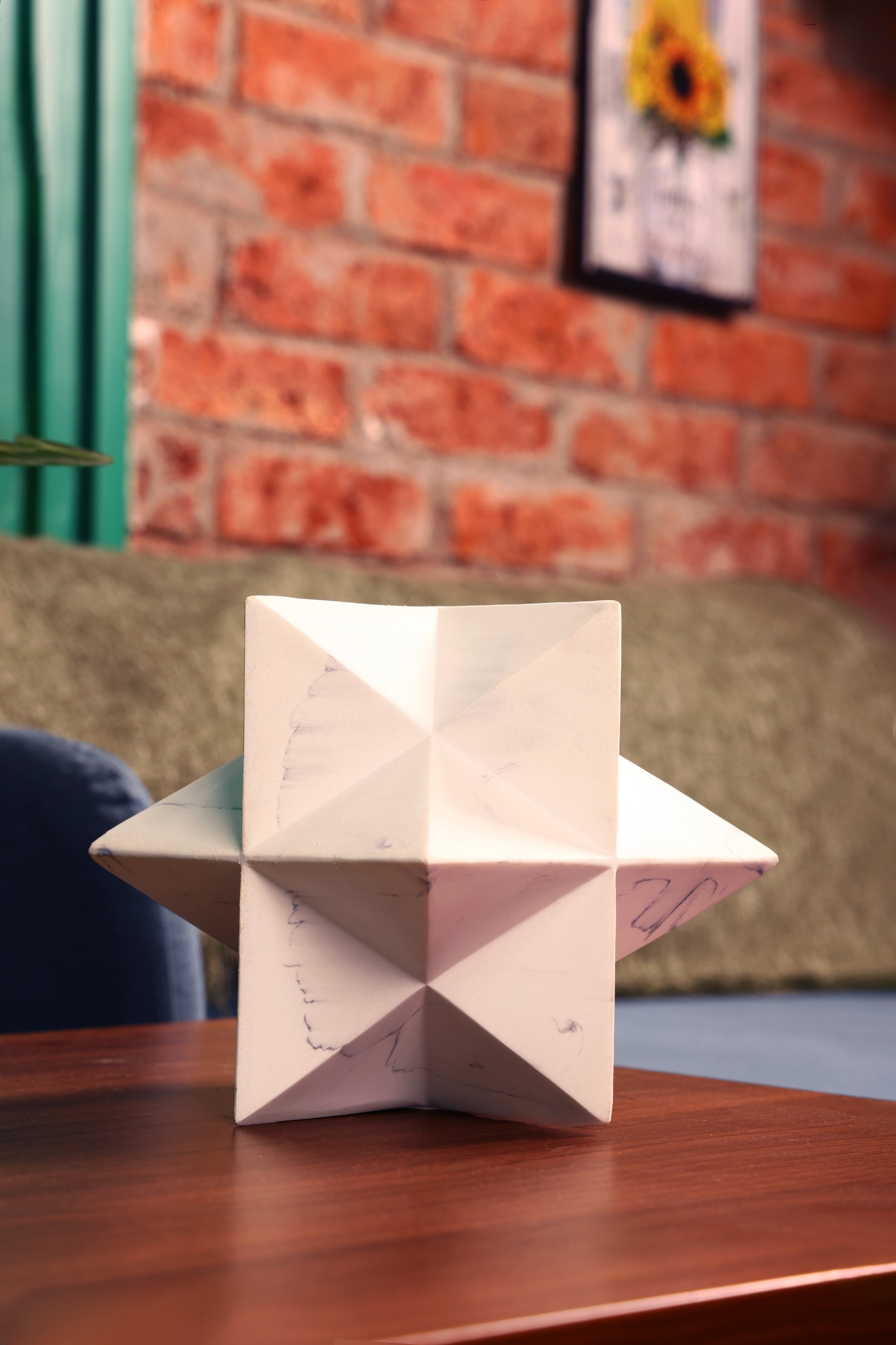 Geometric & Shapes Figurine / Sculpture for your Home or Office Decor-White