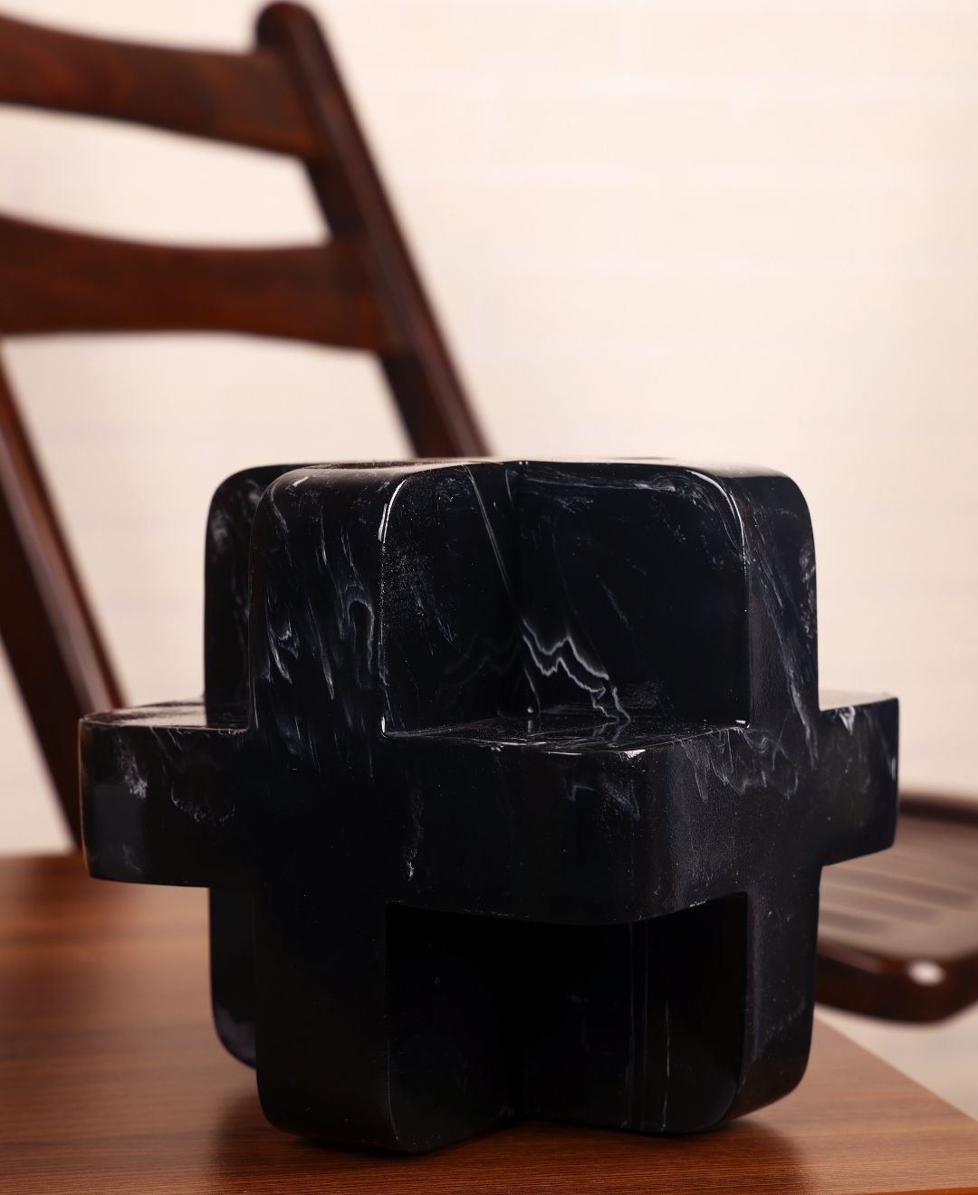 Geometric Cube Resin Artefact