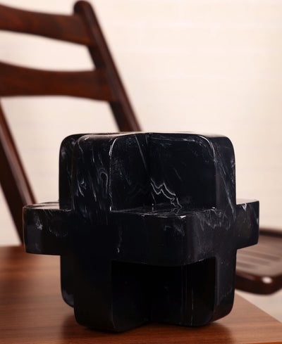 Geometric Cube Resin Artefact