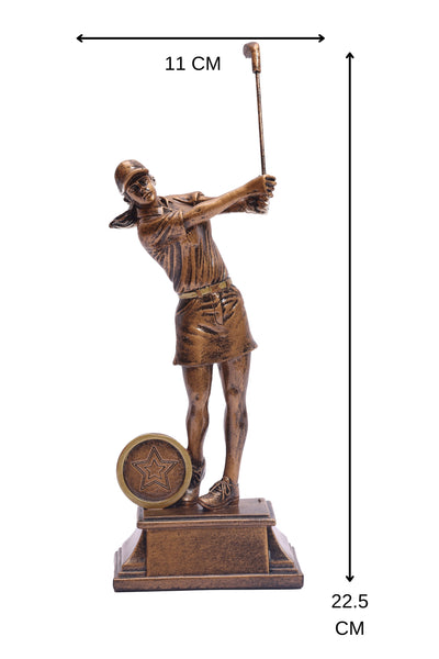 Female Swinging Golf Statue for your home or office decor