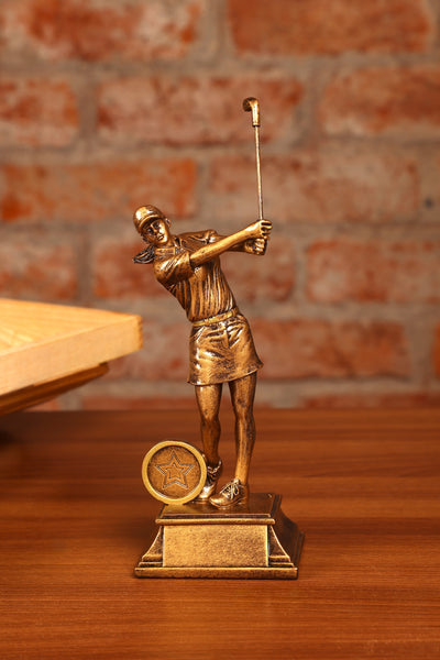 Female Swinging Golf Statue for your home or office decor