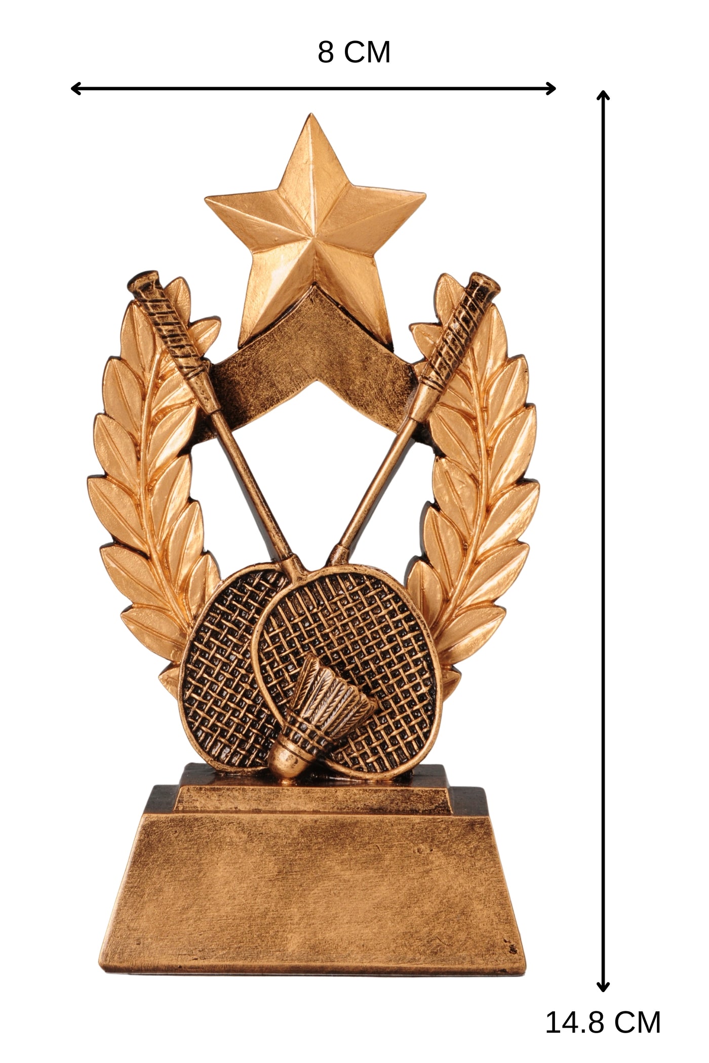 Badminton on one star sculpture for your home or office decor