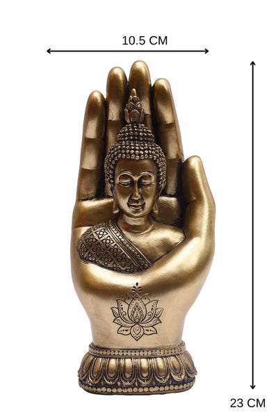 Gautam Buddha face statue on hand for your home or office decor