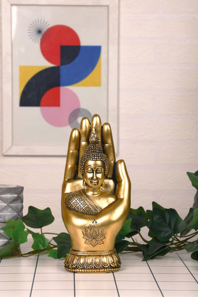 Gautam Buddha face statue on hand for your home or office decor