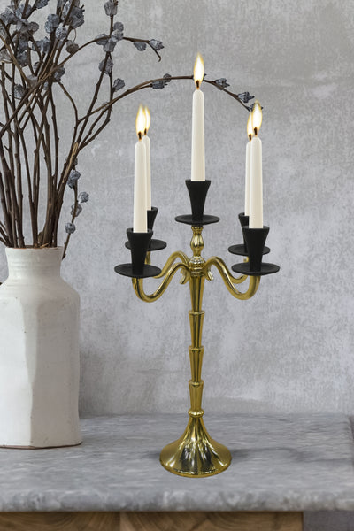 Golden 5-Arm Candelabra - Gold