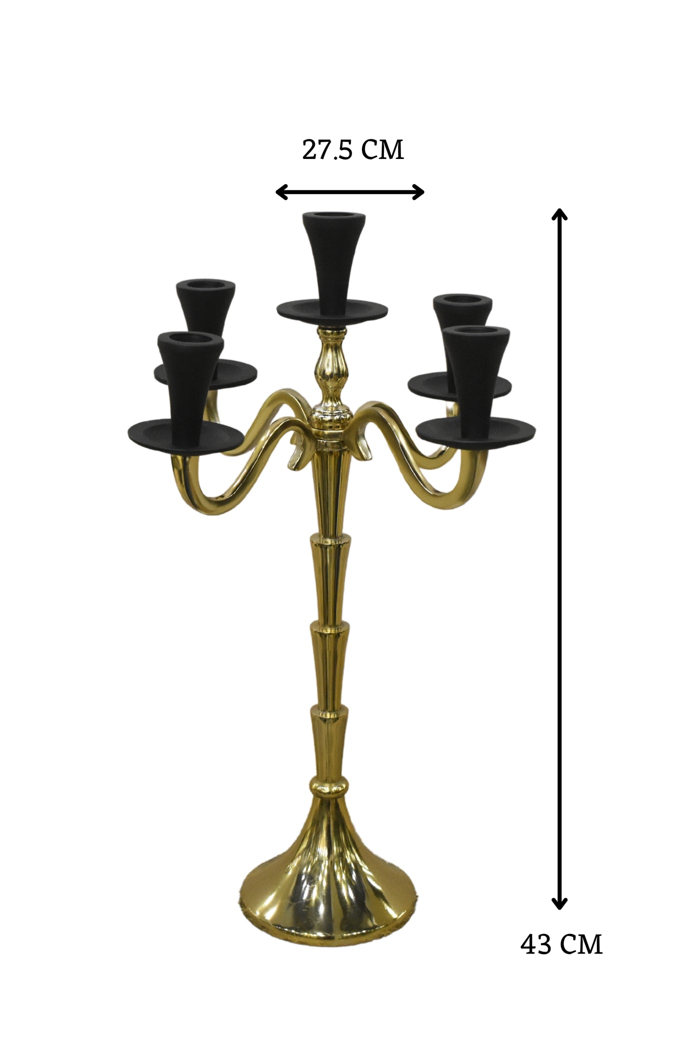 Golden 5-Arm Candelabra - Silver