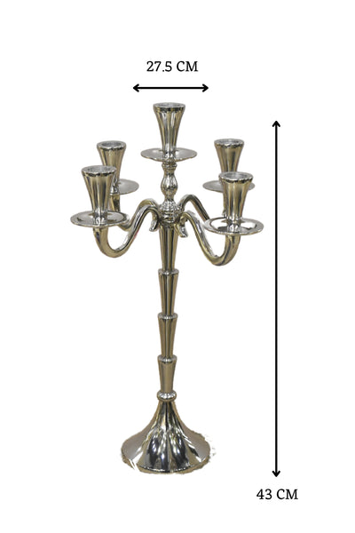 Golden 5-Arm Candelabra - Gold