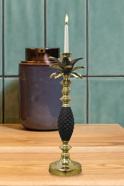 Golden & Silver Pineapple Candle Holder (Large)