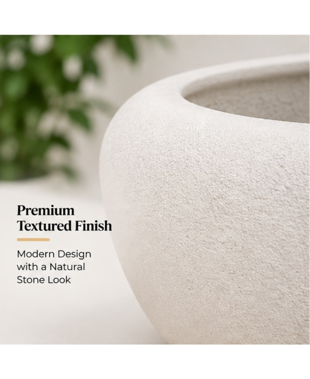 Modern Pebble Form FRP Small Planter
