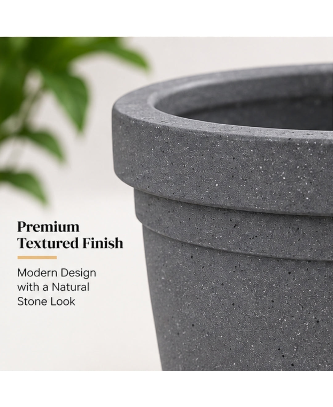 Modern Speckled Grey Medium Planter