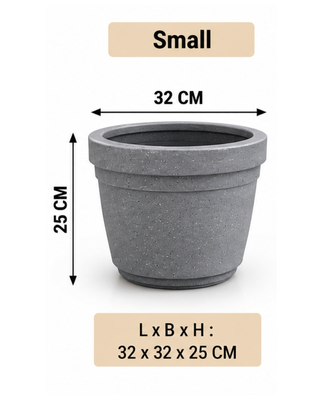 Modern Speckled Grey Small Planter