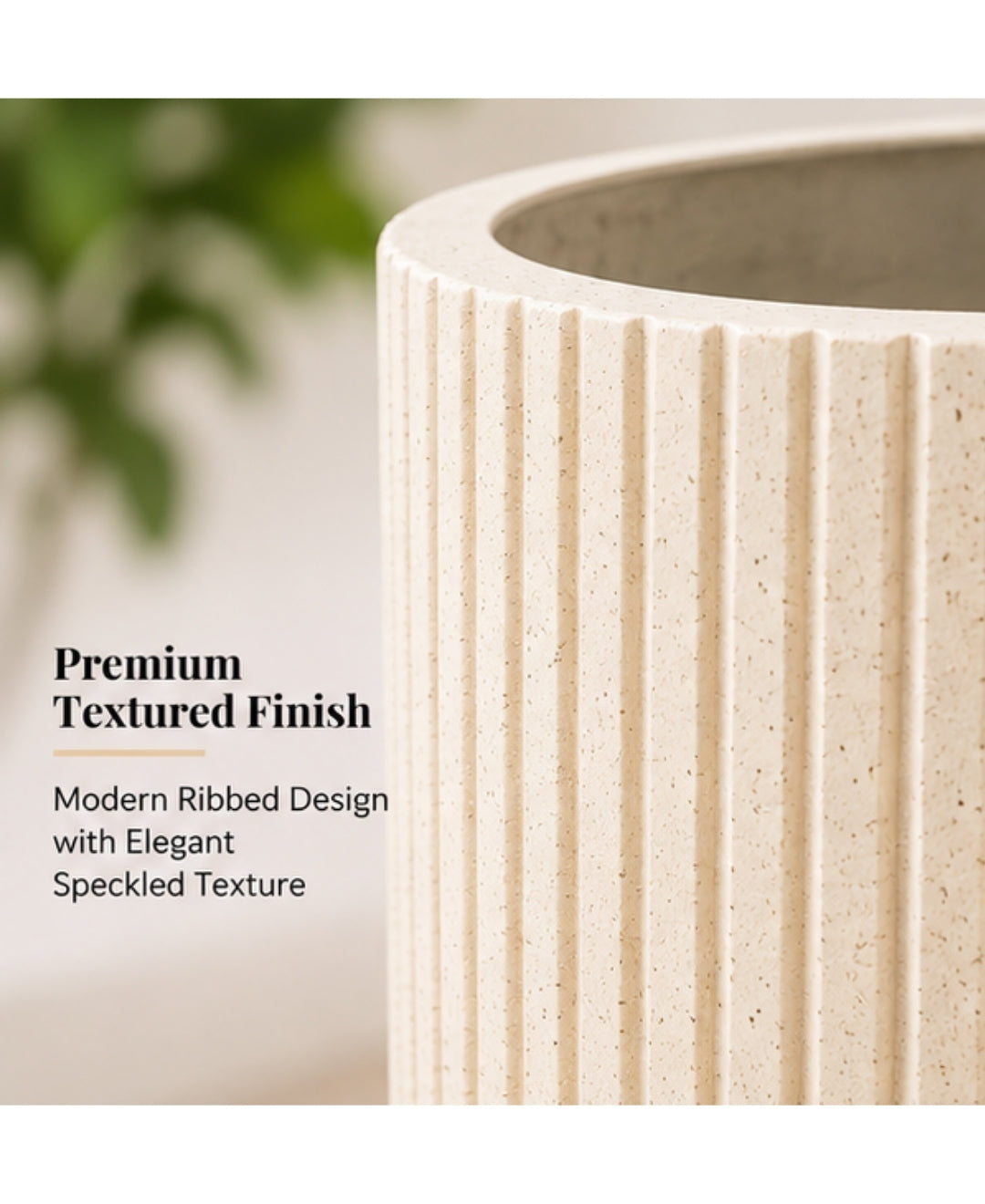 Textured Modern Stone Finish Large Planter