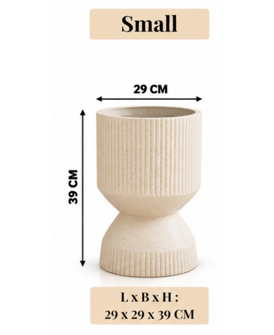 Textured Modern Stone Finish Small Planter