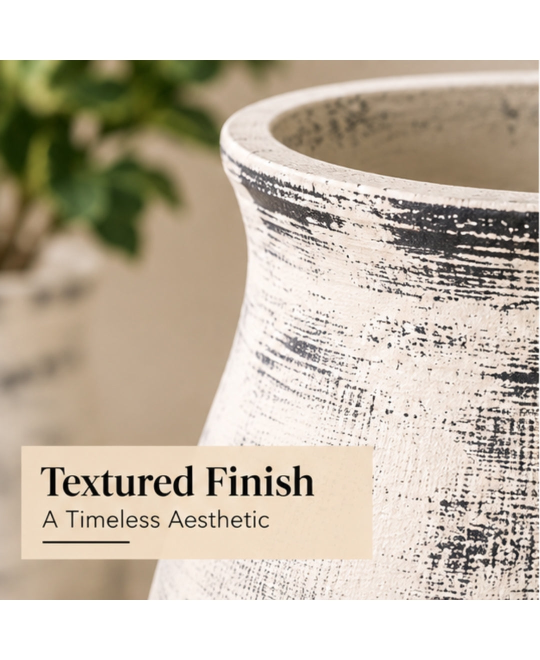 Classic Ivory Urn‑Style Decorative Small Planter