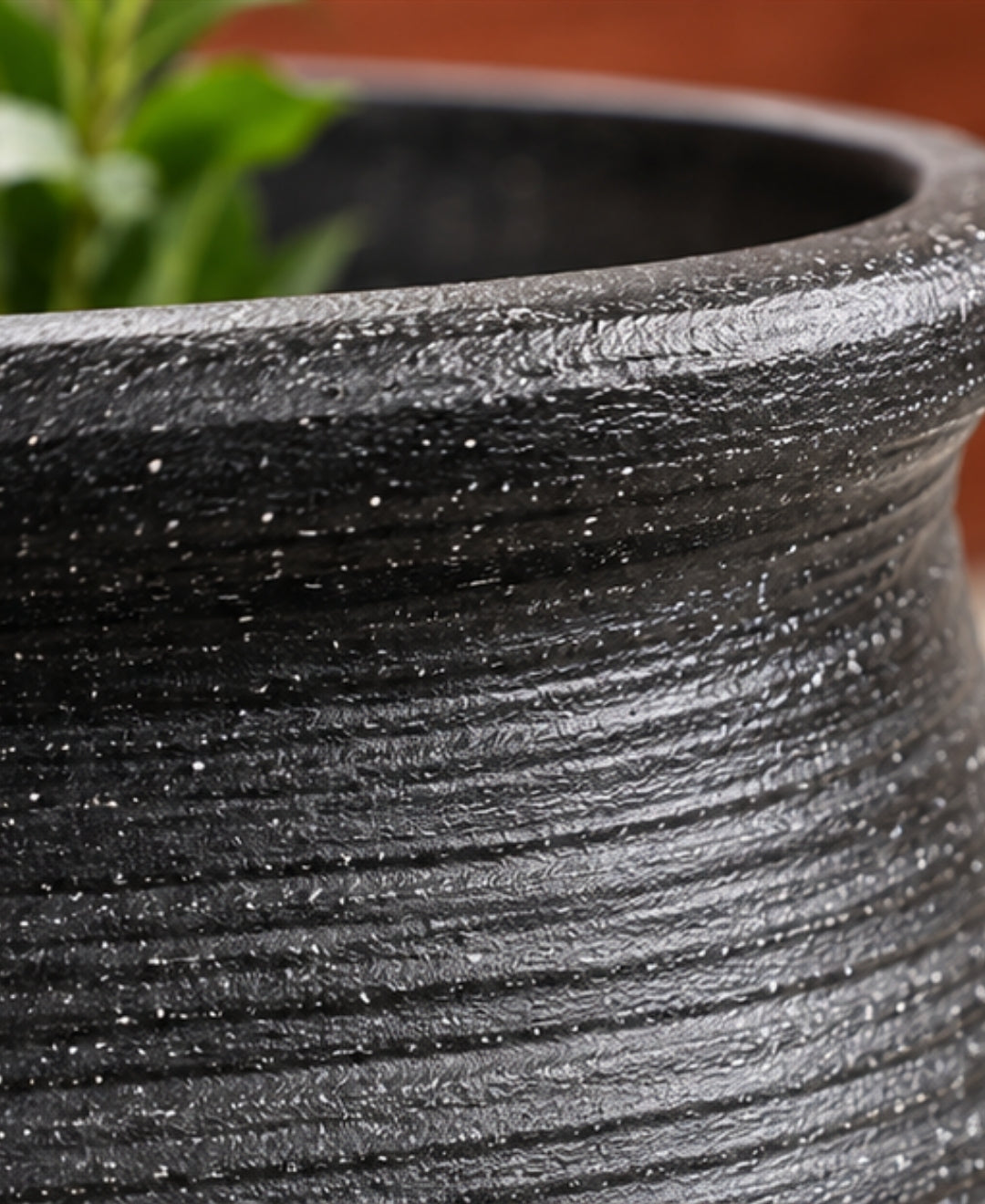 Classic Black Urn Style Decorative Medium Planter