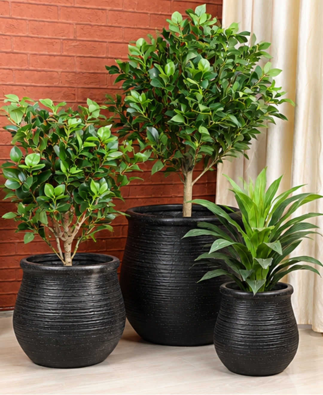 Classic Black Urn Style Decorative Small Planter