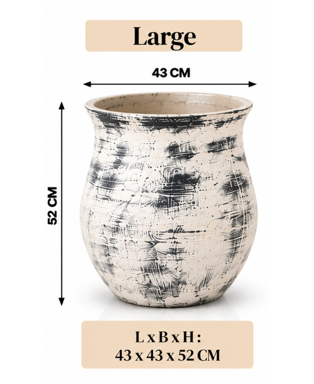 Classic Ivory Urn‑Style Decorative Large Planter