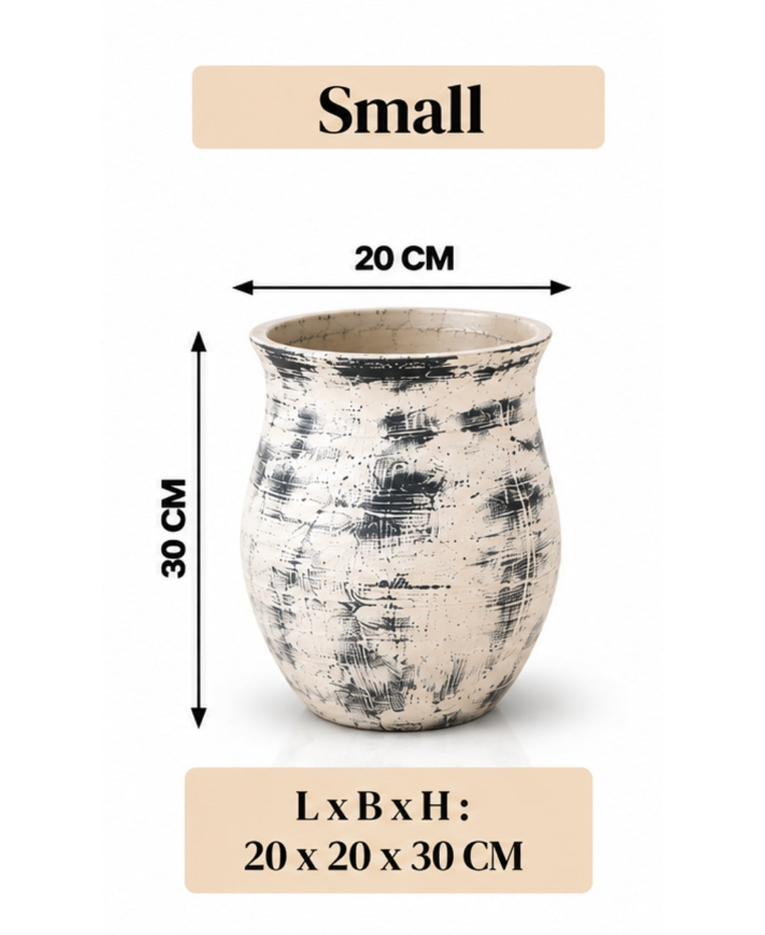 Classic Ivory Urn‑Style Decorative Small Planter
