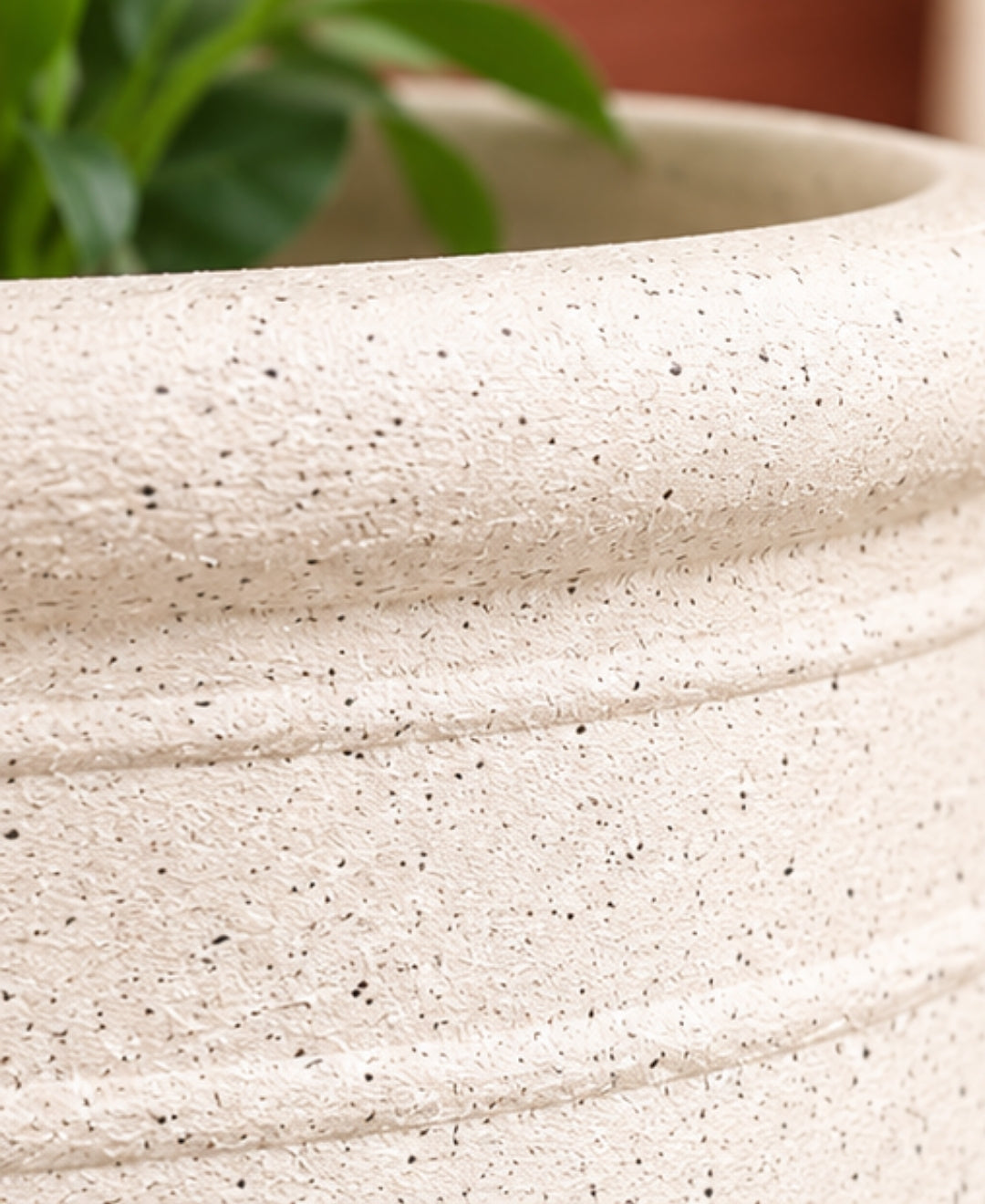 Classic Textured Ivory Decorative Small Planter