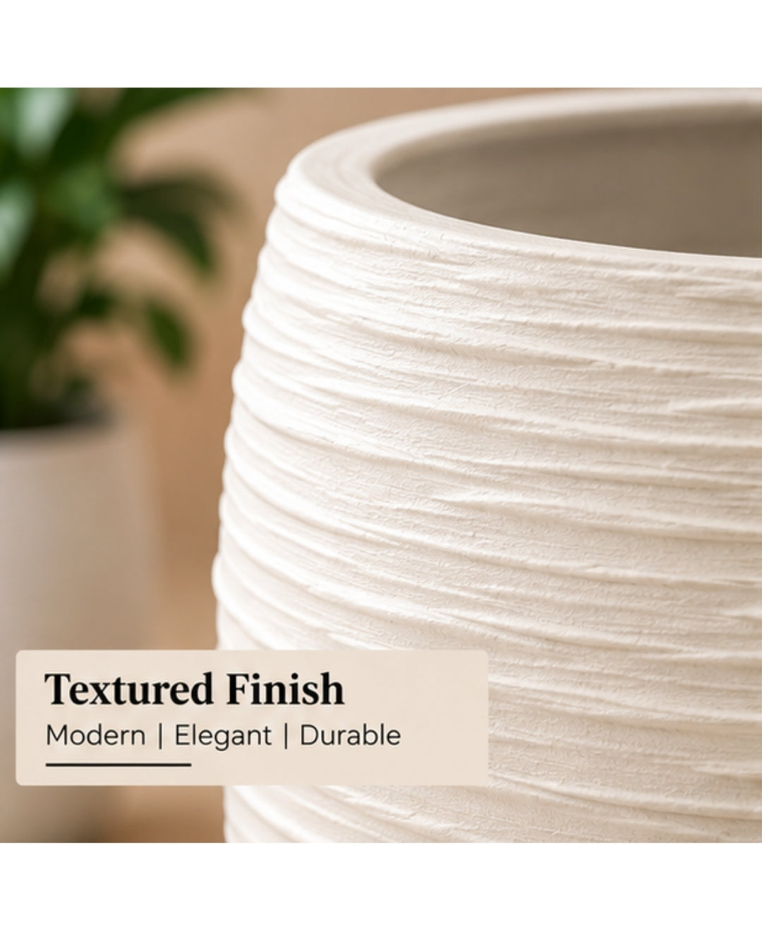 Handcrafted White Textured Bowl‑Shaped Decorative Small Planter