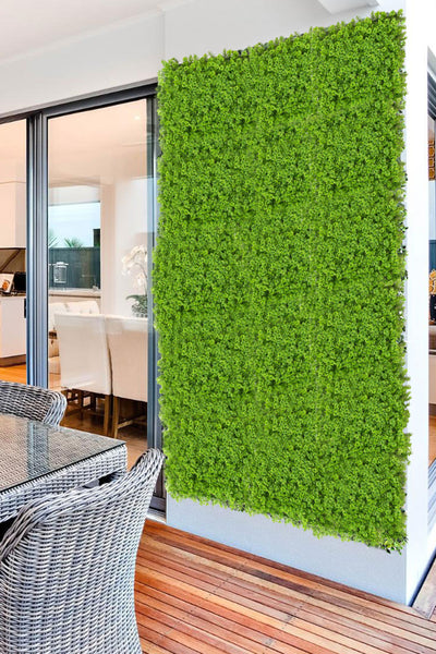 Green Leaves Artificial UV Vertical Garden Wall Tile (Pack of 1)