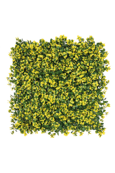 Yellow Green Shade Leaves Artificial Vertical Garden Wall Tile (Pack of 1)
