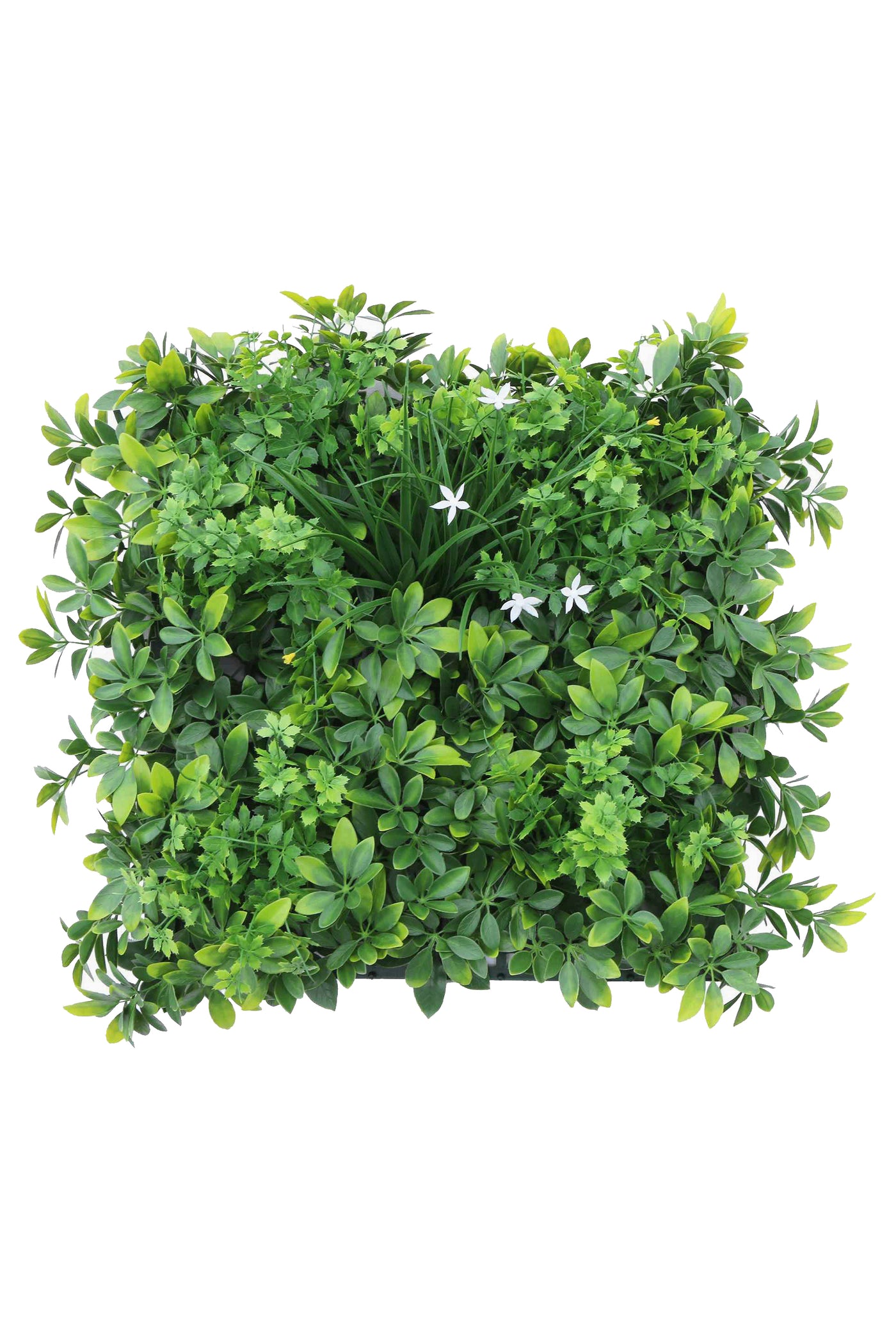 Luxury Flowering Artificial Green Leaves Vertical Garden Wall Tile (Pack of 1)